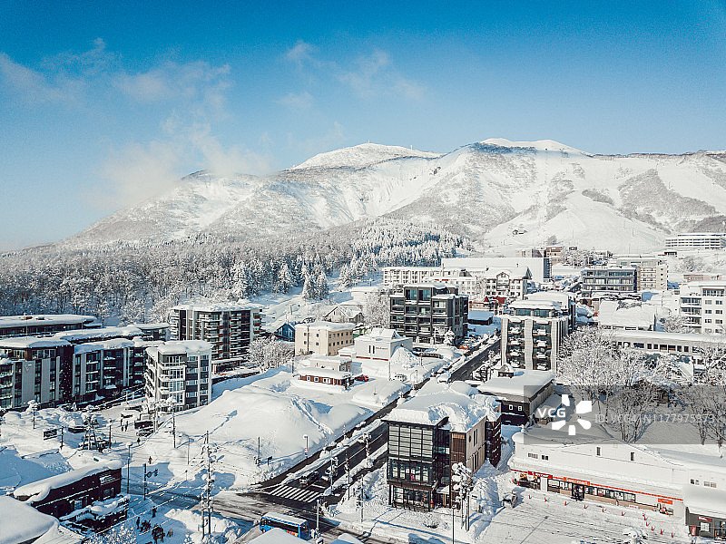 日本二世谷的冬天。图片素材