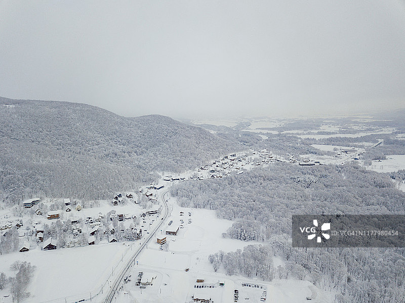 日本二世谷的冬天。图片素材