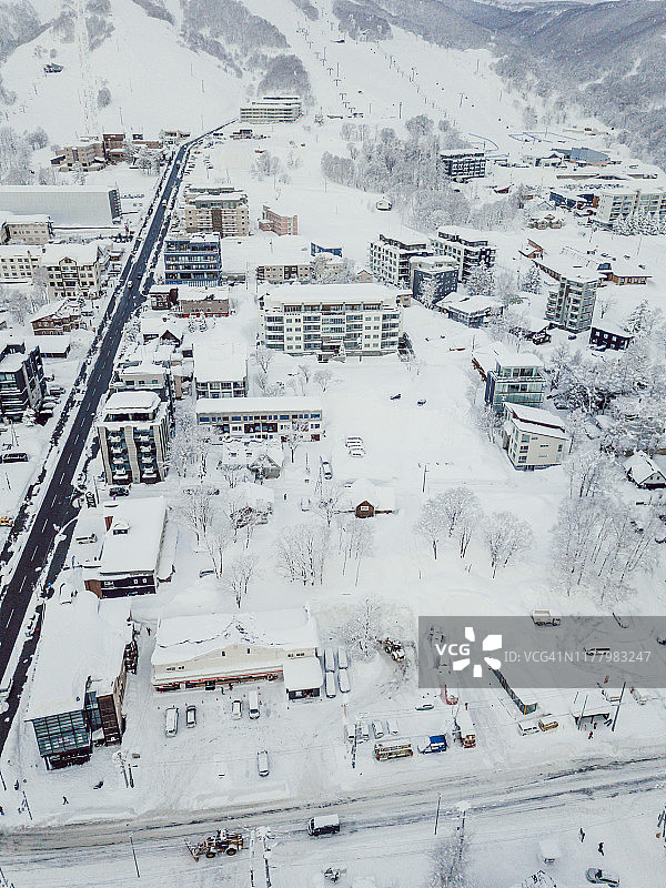 日本二世谷的冬天。图片素材