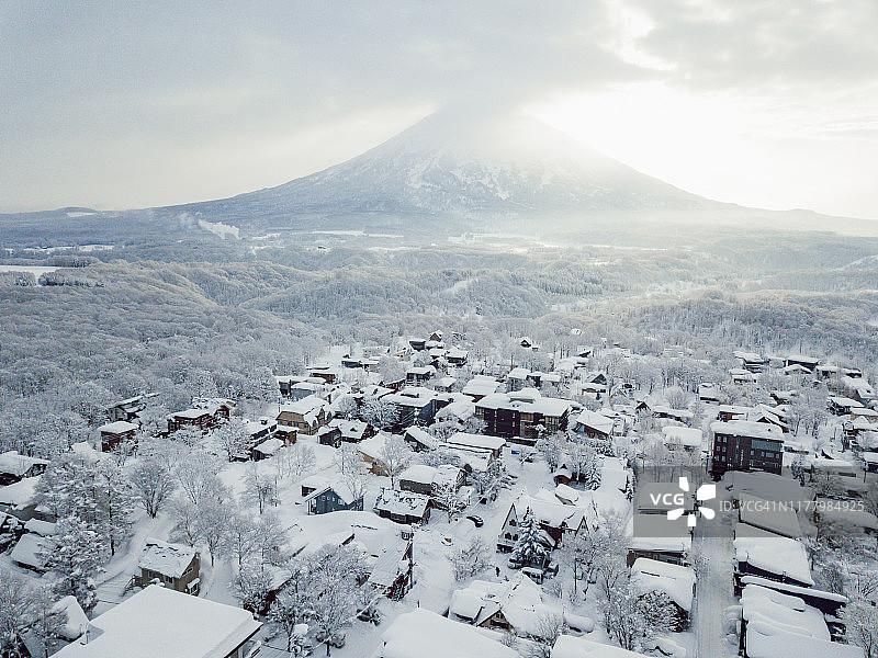 日本二世谷的冬天。图片素材