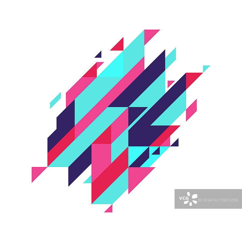 现代对角抽象几何背景，蓝粉色斜线和三角形图片素材