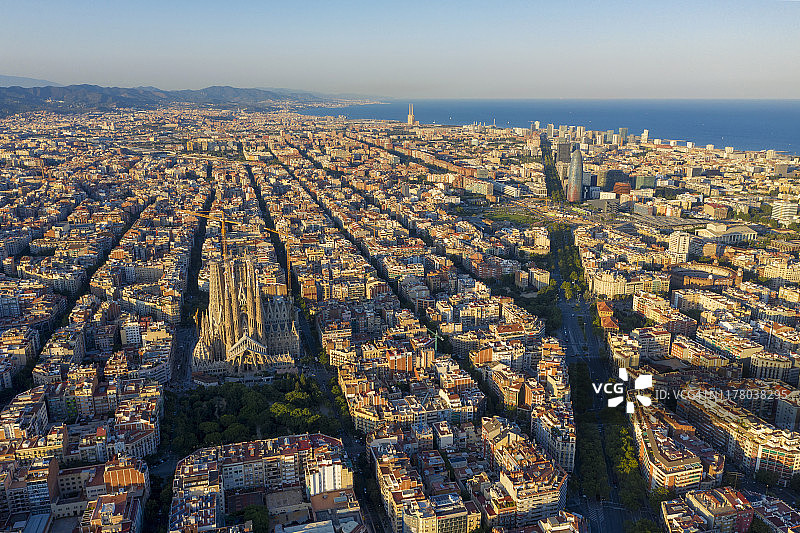 西班牙加泰罗尼亚巴塞罗那城市风光图片素材
