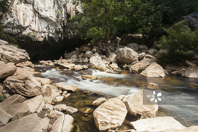 老挝甘蒙省孔罗洞入口图片素材