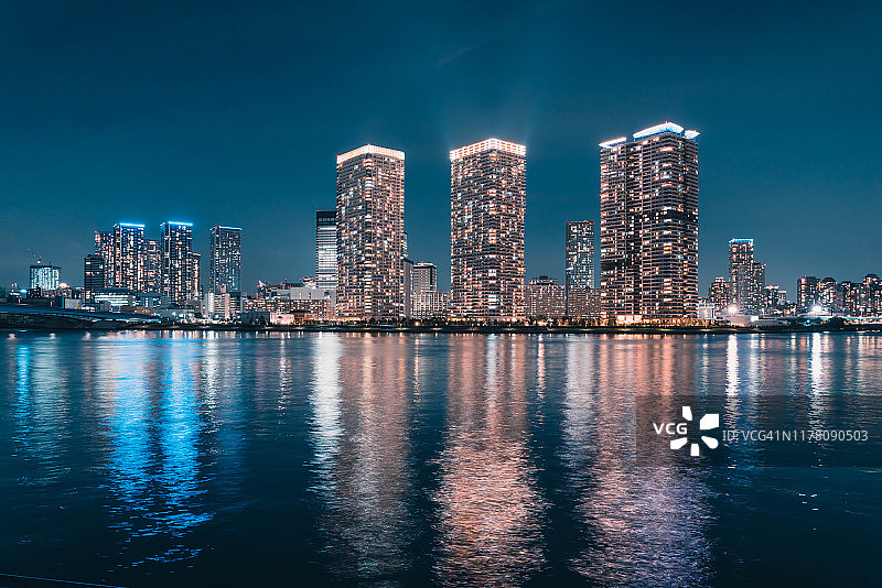 东京海湾夜景图片素材