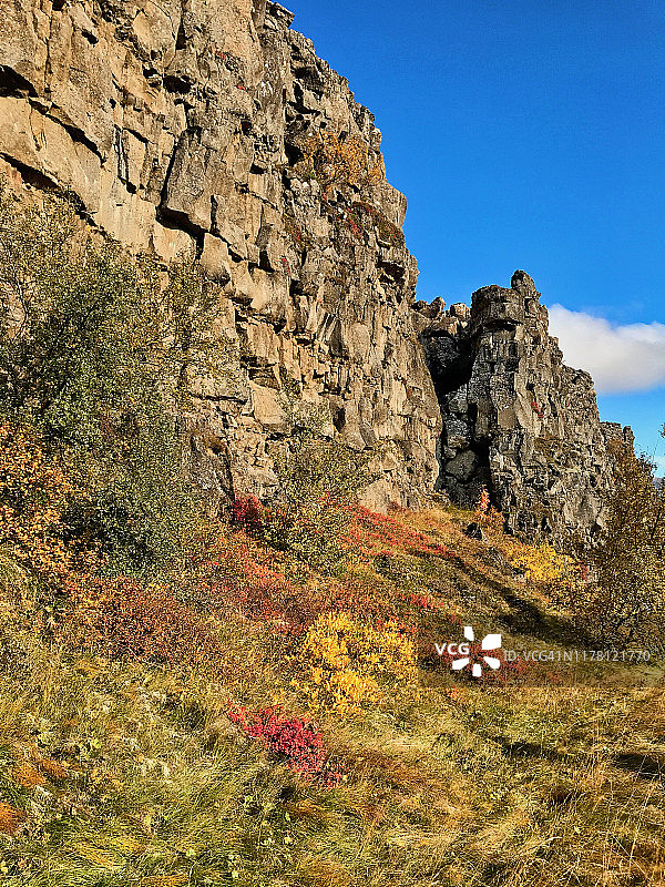 冰岛北美洲板块断层墙图片素材