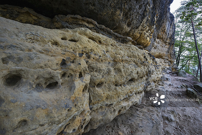 波西米亚瑞士国家公园砂岩石小路图片素材