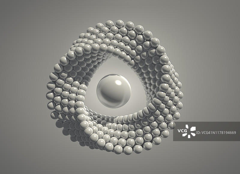 循环的抽象球体，形似眼睛图片素材
