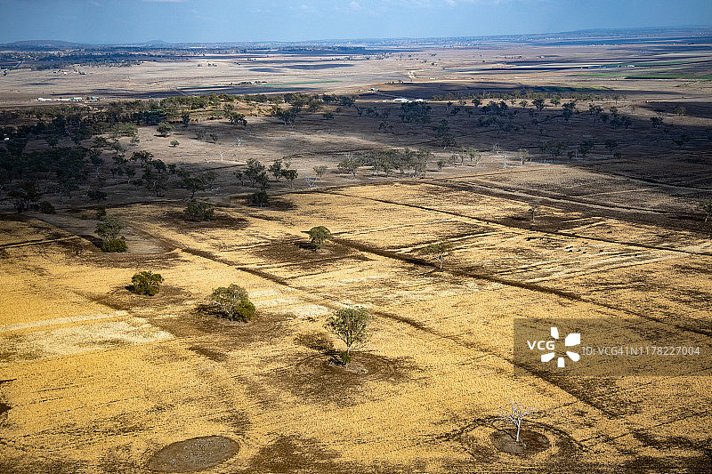 从直升机上看到的昆士兰州达令 Downs景色图片素材
