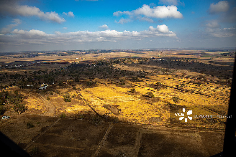 从直升机上看到的昆士兰州达令 Downs景色图片素材