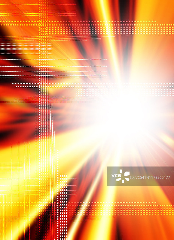 图形橙色背景上的明亮光线图片素材