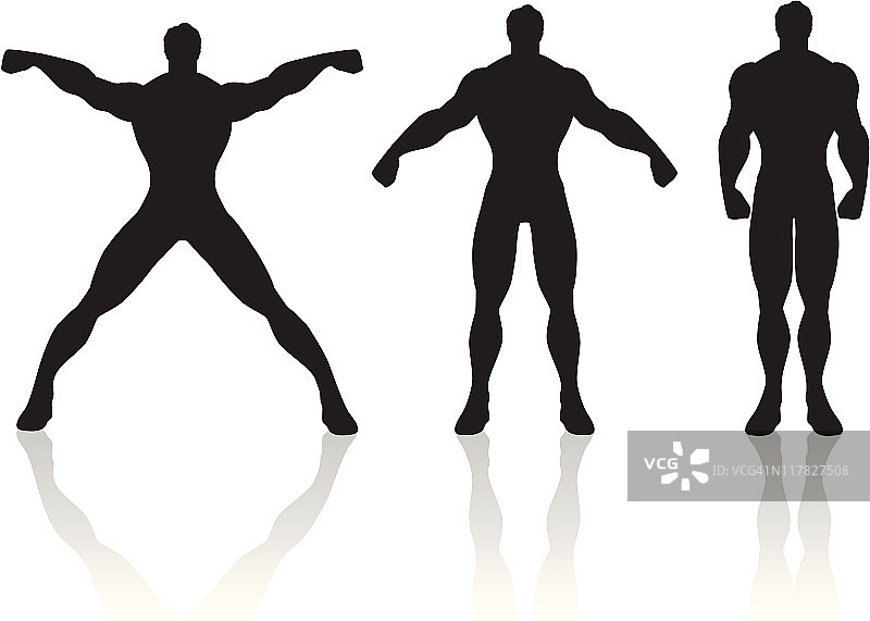 肌肉男剪影图片素材