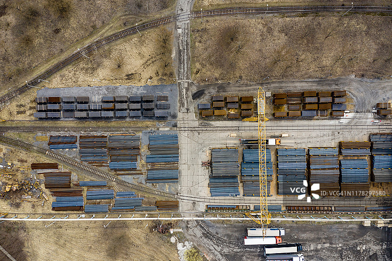 钢铁厂无人机视角图片素材