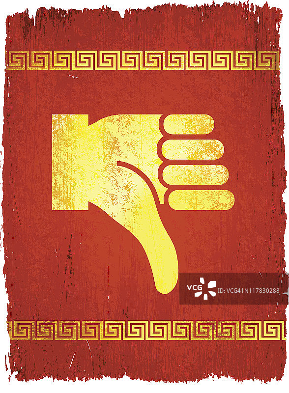 免版税矢量背景上的倒拇指（死亡）图片素材