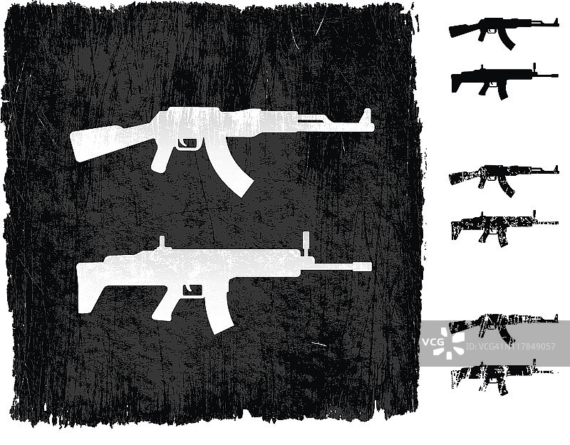 免版税矢量背景上的机枪图片素材