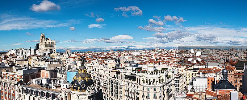 马德里全景图片素材