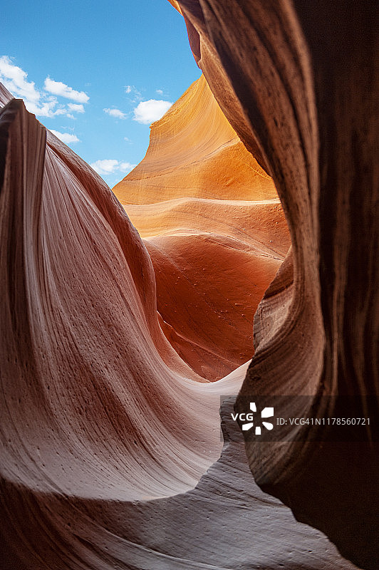 美国西部羚羊谷美丽的红色岩石图片素材