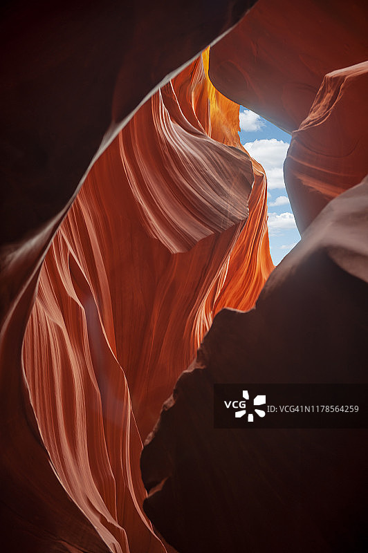 美国西部羚羊谷美丽的红色岩石图片素材