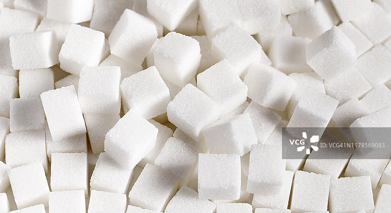 不健康的白色方糖堆图片素材