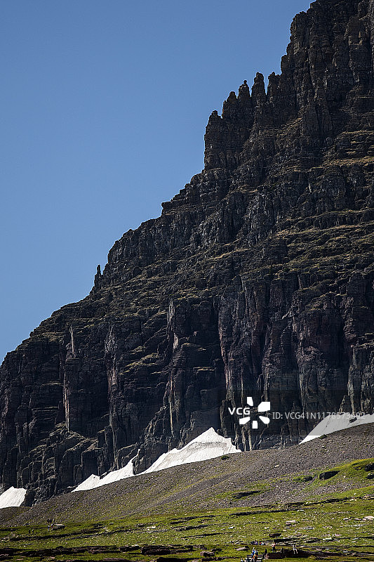 冰川国家公园的隐藏湖，美国蒙大拿州图片素材