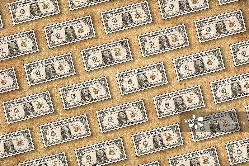 旧版一美元纸币图片素材