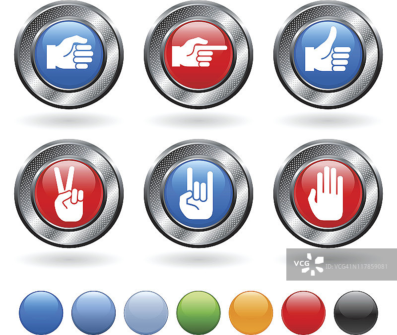 手势免版税矢量图标集图片素材