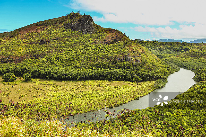 可爱岛威陆亚河全景图片素材