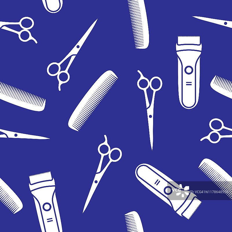 理发工具图案轮廓图片素材