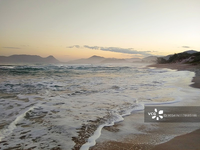 坎佩切海滩日落图片素材