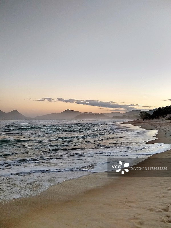 坎佩切海滩日落图片素材
