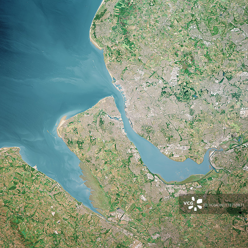 2018年6月利物浦3D航拍鸟瞰图图片素材