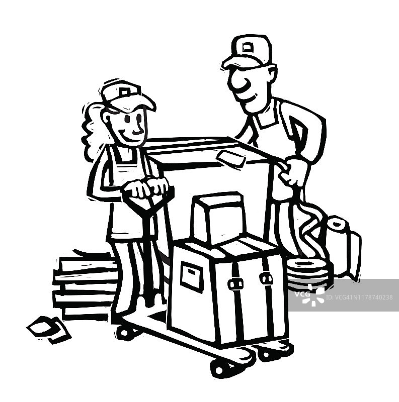 仓库工人图片素材