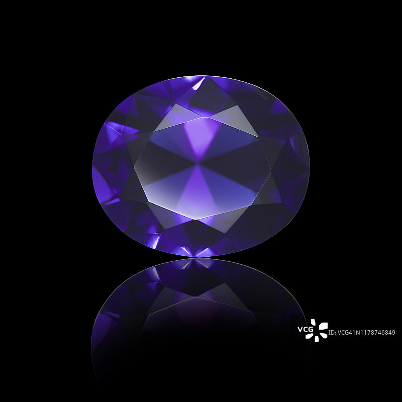 椭圆形紫水晶图片素材