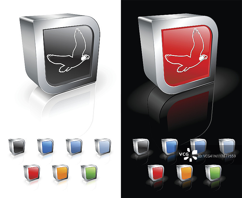 大胆的鹰3D免版税矢量艺术图片素材