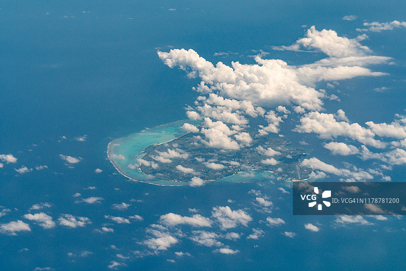 日本鹿儿岛县与论岛飞机航拍景观图片素材
