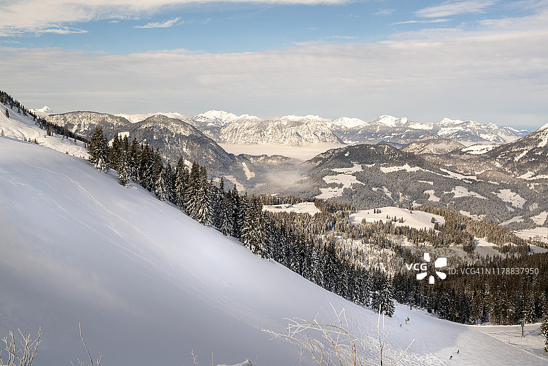 雪山冬季景观图片素材