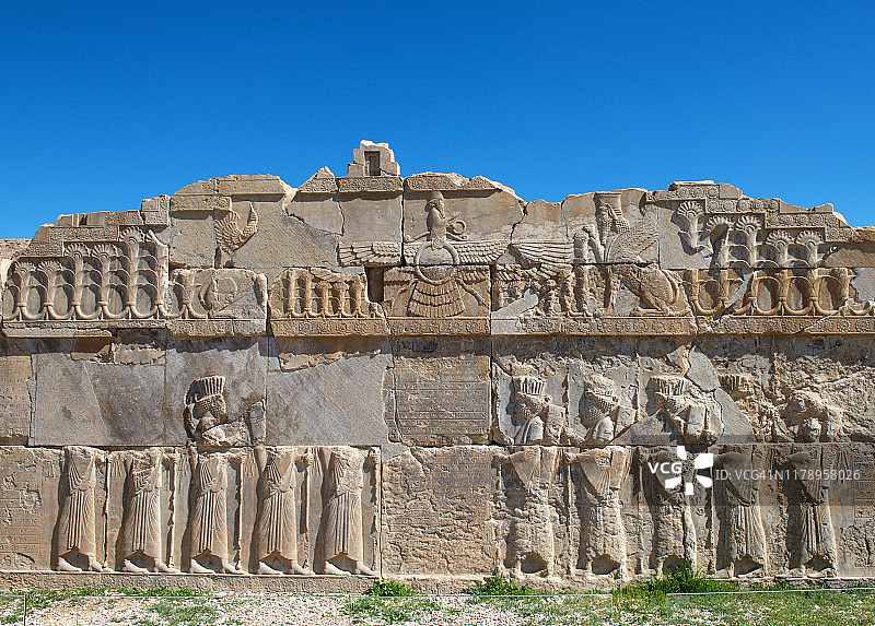 伊朗法尔斯省波斯波利斯古遗址浮雕图片素材
