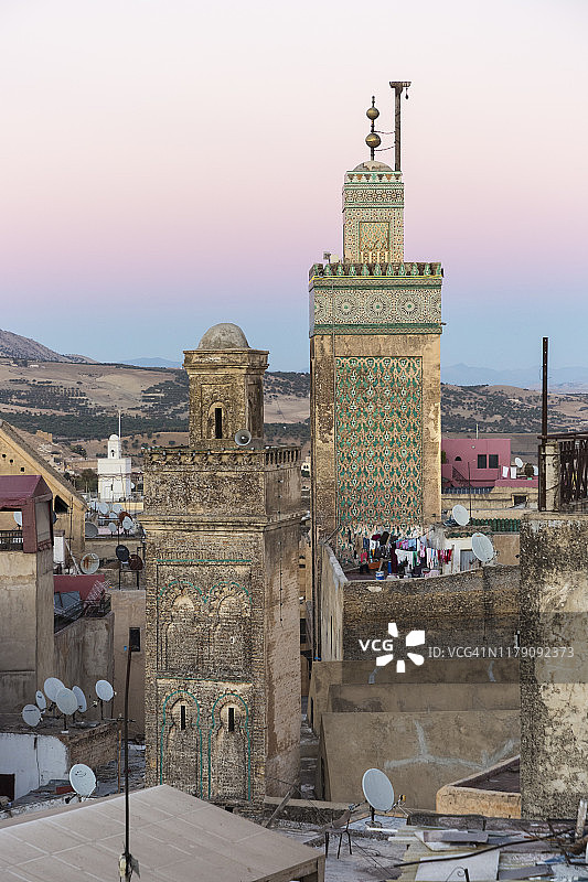 菲斯布阿纳尼亚神学院的黄昏鸟瞰图图片素材