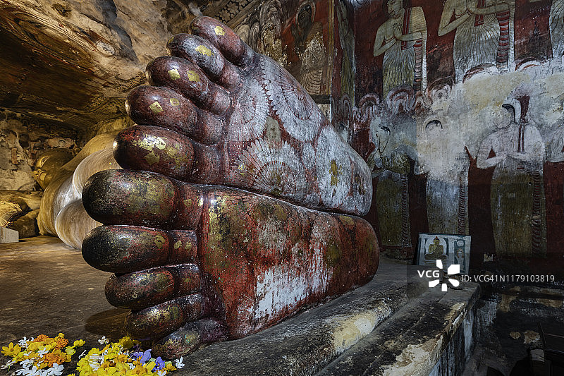 卧佛雕像图片素材