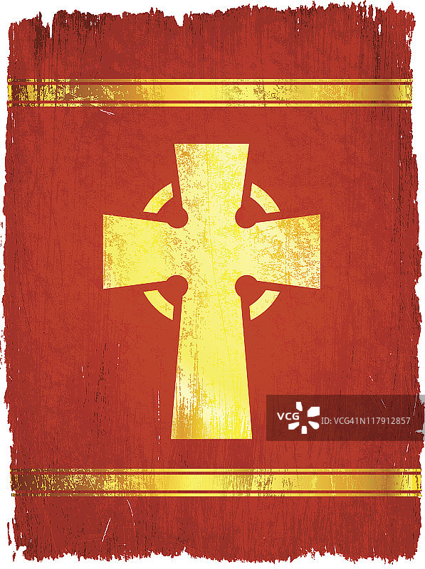 免版税矢量背景上的维京十字架图片素材