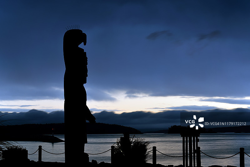 温哥华岛海边的锡斯内（加拿大不列颠哥伦比亚省）图片素材