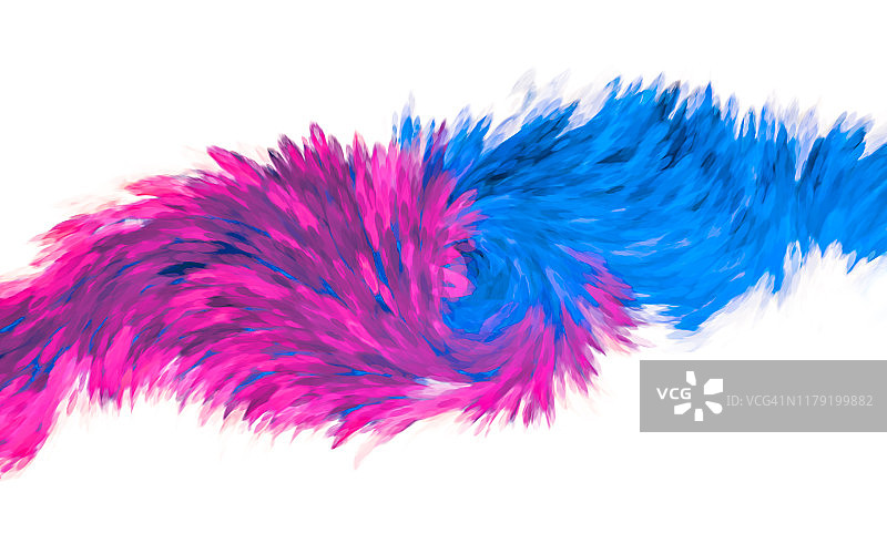 白色背景上的粉蓝色漩涡抽象波浪图片素材