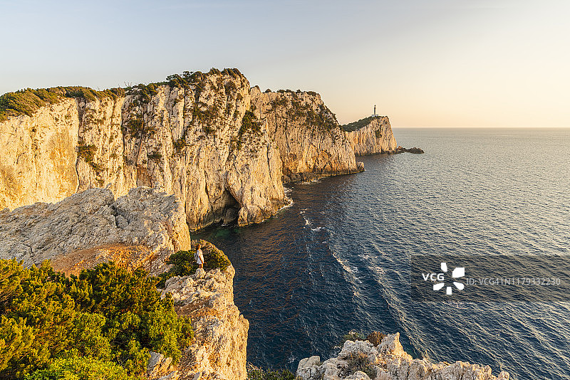 莱夫卡达斯海角（希腊）日落图片素材