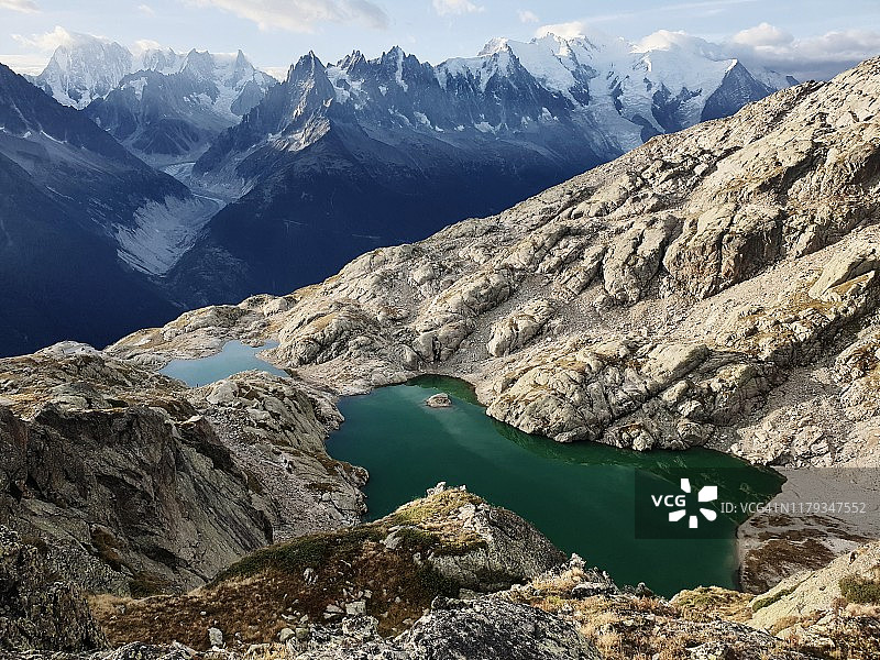 勃朗峰和勃朗峰地块图片素材