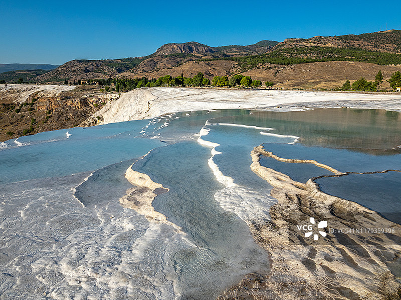 棉花堡温泉池图片素材