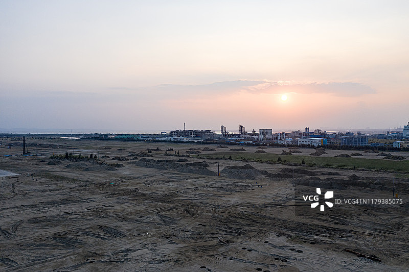 建设工地现场航拍图片素材