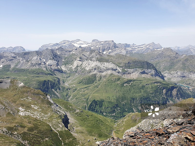 从萨莱特峰顶向东看图片素材