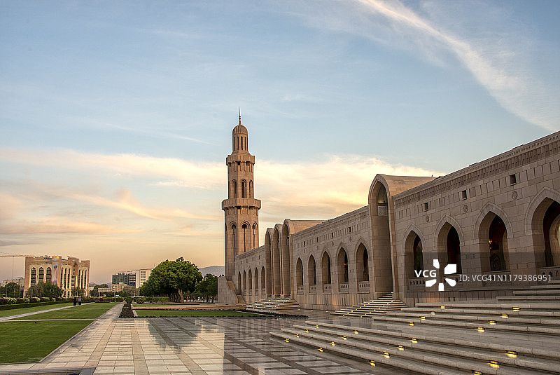 阿曼马斯喀特苏丹卡布斯大清真寺外观图片素材