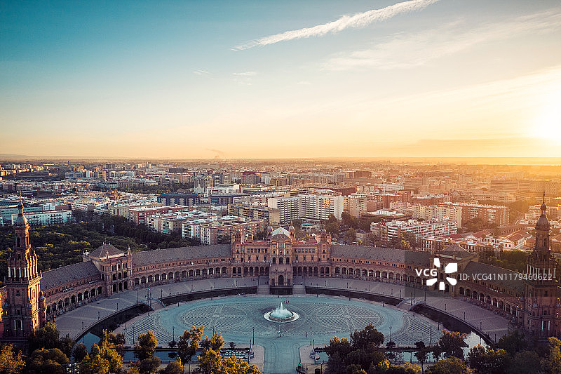 无人机航拍：西班牙广场图片素材