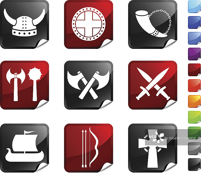 维京免版税矢量图标贴纸图片素材