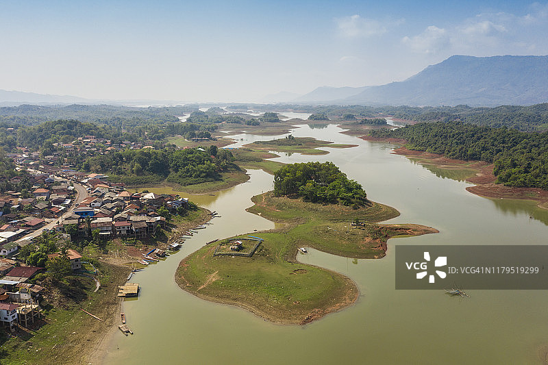 老挝万象的南俄湖水库图片素材